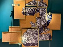 Cool wall art depicting each floor 