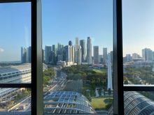 Marina Bay view, top left corner.  