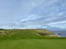 2nd Green, looking back up to the tee