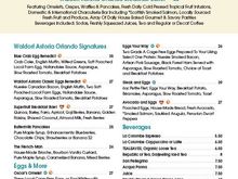 Breakfast menu.