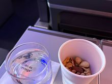 Nuts in a paper cup - supposedly the ramekins were too hot