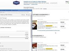 Hilton Windsor 10232015 Advertised price $156.00 CDN but real price is $156.60 CDN