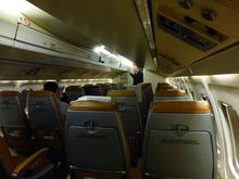Interior of VLM Airlines Fokker 50.