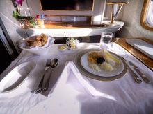 A380- FIRST Class- Appetizer; Caviar