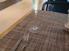 I think it was Pommery? Anyway, it was refilled regularly, and I hope Chilewich copyrighted/trademarked/patented that placemat design. 