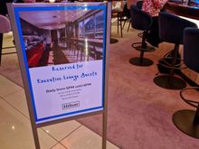 Half of the bar was reserved for people on the Exec floor.