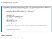 Alaska change reservation notice