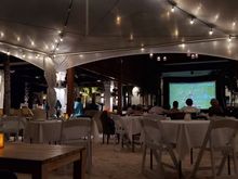Super Bowl party on the beach