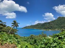 Simply stunning Hurepiti Bay on Taha'a island looking westwards