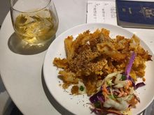 One of many Jameson's on the rocks. The pasta dish was quite tasty, and I included some salad to appease Mrs Enthused. 

I didn't eat it. 

She probably knew that too.