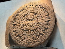 The Aztec sun stone.