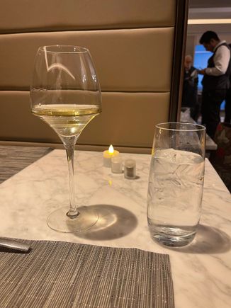 Chardonnay and ice water