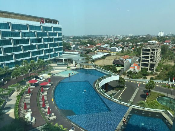 View from the room on the pool