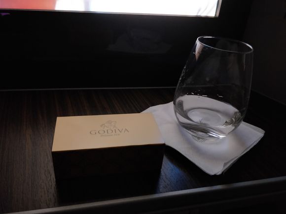 Godiva chocolates to end the meal