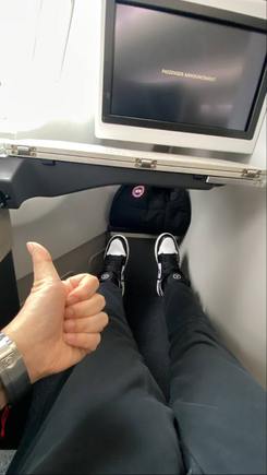 massive amounts of legroom and cubby space 