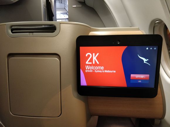 QF Airbus 330-200 Business class - seat 2K (window)