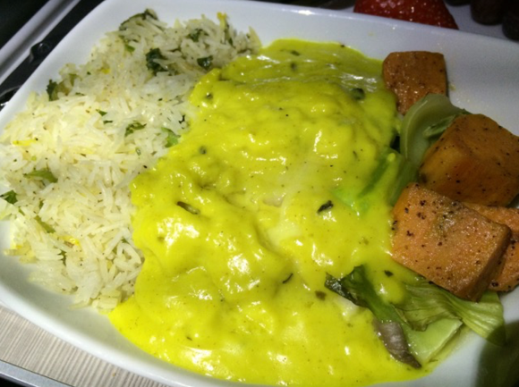 The menu describes this as "green curry sauce". Seems to me the poor sablefish got drowned instead.
