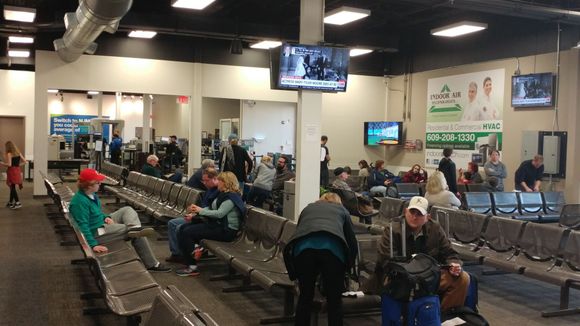 About 60-65% of the entire post security area (taken January 25, 2017)