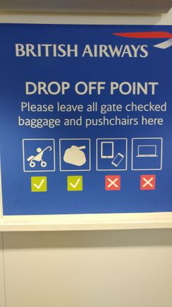 This is where to leave strollers on the jetway