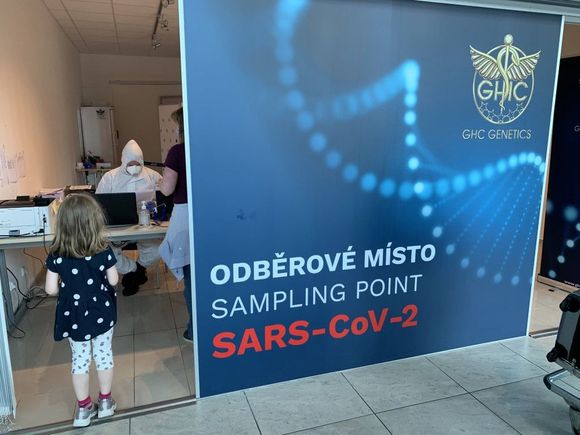 Coronavirus testing is mandatory for passengers on arrival in Czechia if you are coming from outside the EU, or from one of the orange / red countries within the EU. This station was just set up a couple of days ago at the airport. You could also do the test at the local hygiene station (health ministry), but we chose to do it here to get the last unpleasant part of our travel over and done with. It cost the equivalent of 100 Canadian dollars per person.