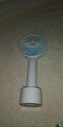 This fan wasn't in there, but I ALWAYS bring it along for stuffy hotel rooms when the A/C is working but not really providing enough circulation. Also, it works perfectly on city buses too.