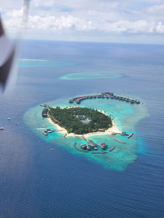 View of Island as we flew out. 