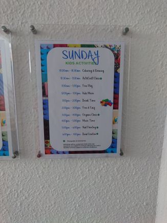 Kids club activities but we didnt use it