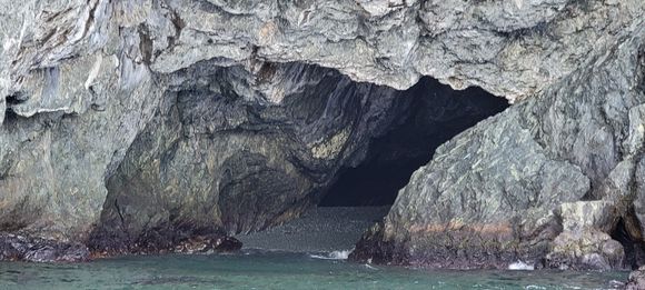 A "bear" cave as seen from the boat tour