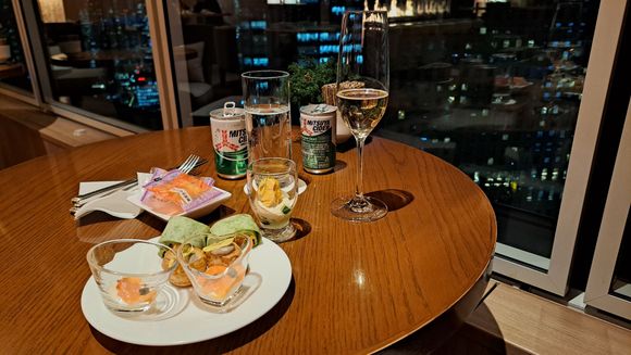 A selection of cold canapes during the evening hours at the Executive lounge