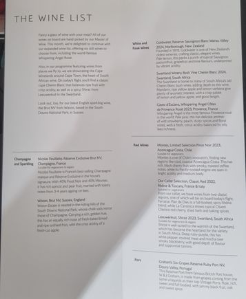 Wine list