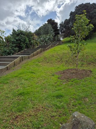 ... or take the stairs. There is no access for vehicles