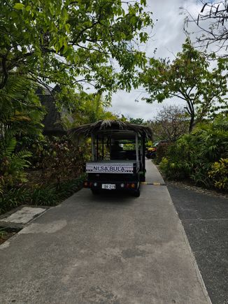 Bula bus which goes around the resort