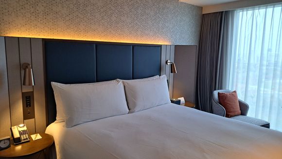 Bed and sitting chair. Good design and good a/c