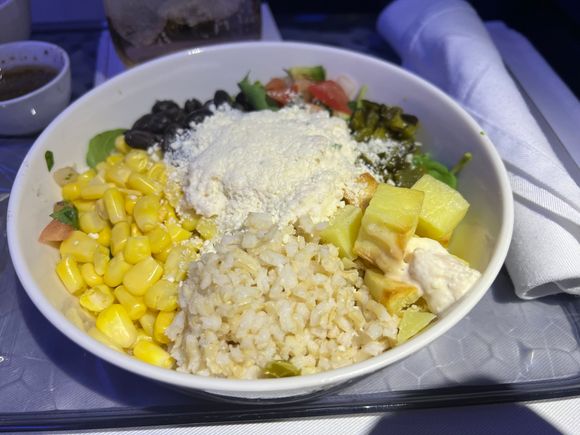 Close up of the southwest chicken salad 