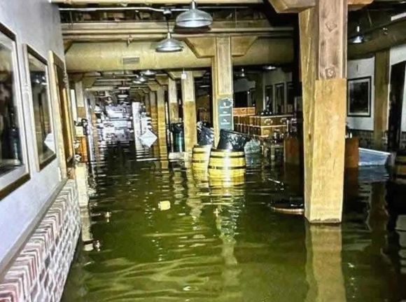 Buffalo Trace gift shop flooded. 