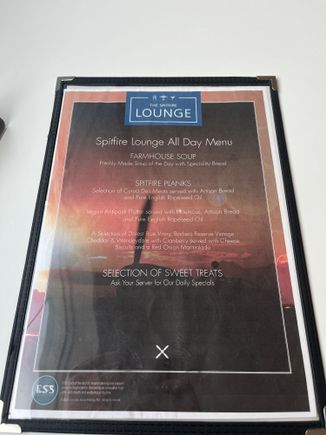 All day menu; available from noon onwards 