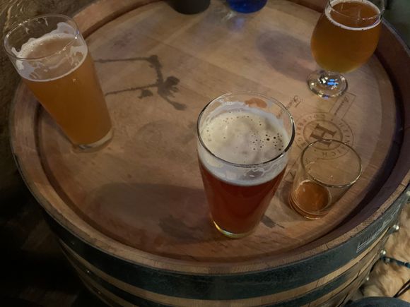 Metier (the first African-American-owned brewery in WA)
Trail Blazer Pale ($1 from each purchase supports the Major Taylor Project, “empowering local youth through after-school bicycling programs”) (6.2%)
MBC IPA (6.7%)
Belgian golden (8.7%)

taster - Transpyr Imperial IPA, whiskey-barrel aged (9.9%)