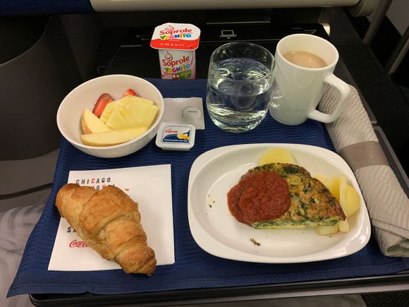 Breakfast.  Asked for the omelette, received a spinach frittata. 