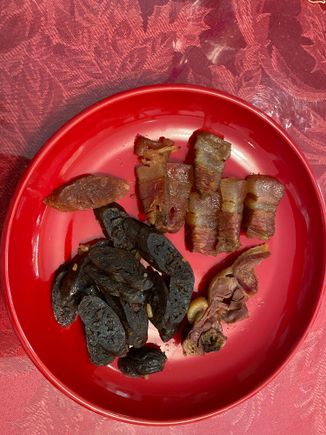 Dried cured meats included lup cheong , both types liver & pork