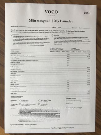Laundry list