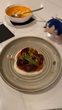 Beets and tomato soup