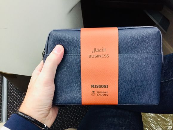 Well stocked amenity kit by Missoni