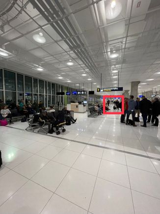 The gate at GOT showing mixed arrivals and departures.