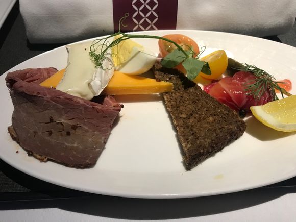 Assiette of cold cuts with salmon 