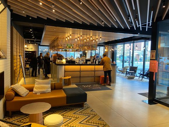Check-in counter at the bar