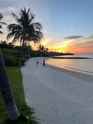 Sunset beach walk