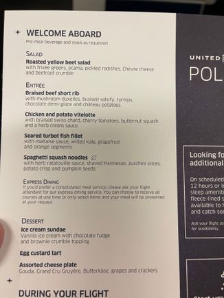 Top half of menu