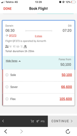 On “pay with points” search