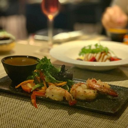 Garlic prawn. 