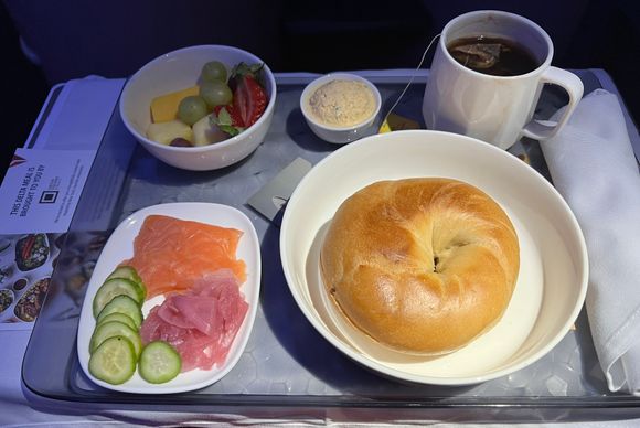 Pre-selected the smoked salmon breakfast item.  Tiny portion of smoked salmon.